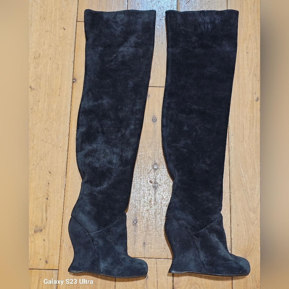 Bottega Veneta Black Over the Knee Boots